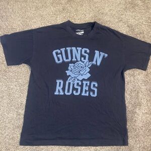 American Eagle Outfitters Black Tee with Blue Graphic